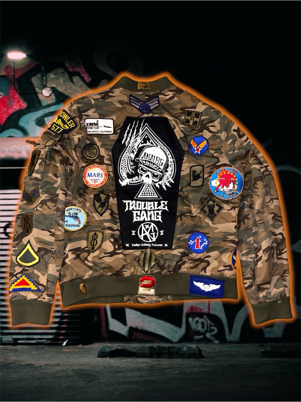 Vintage CUSTOM PATCHWORK EXPRESS JACKET Schizo Denim Co. × Juicy Goth Collab